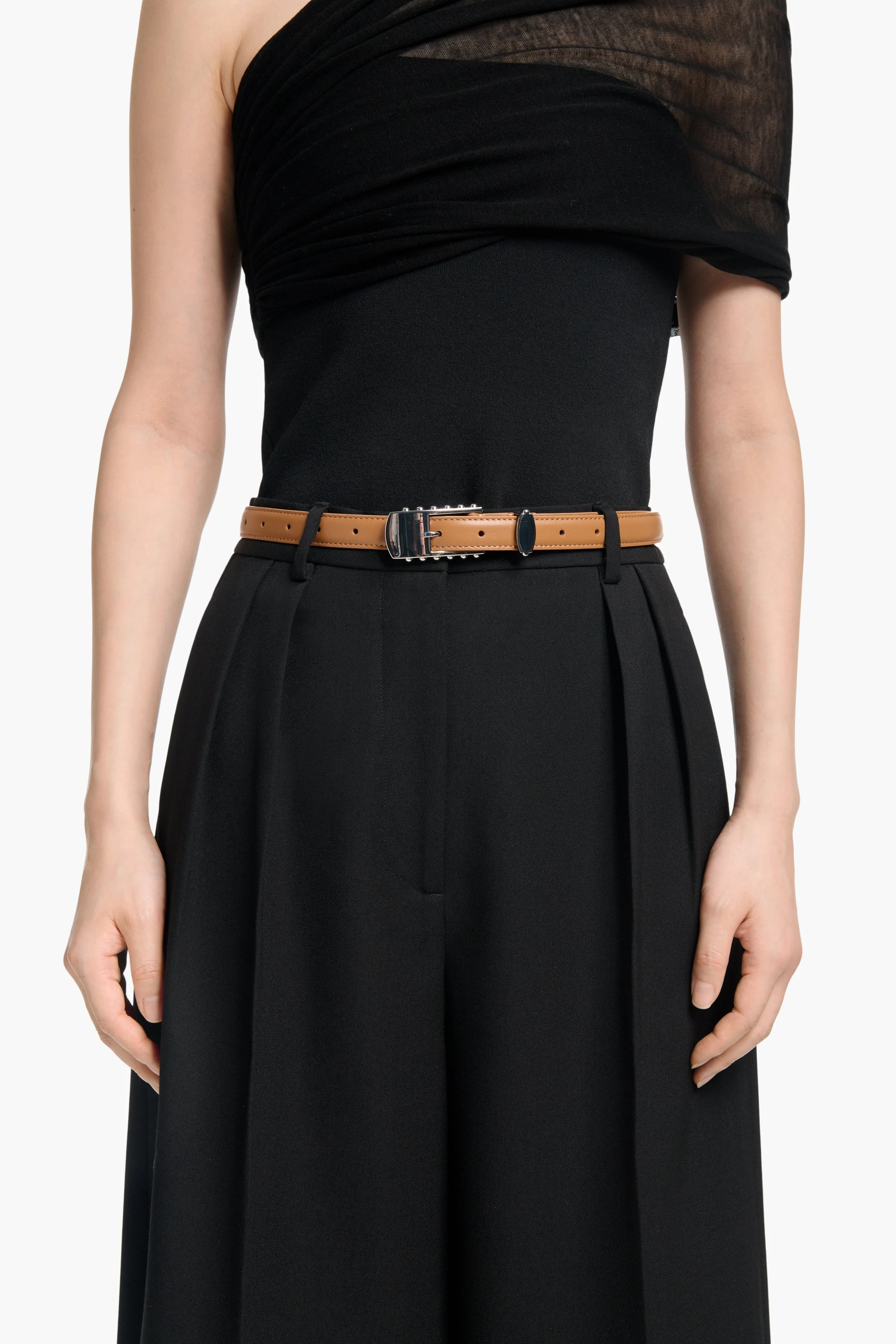 Elongated Studded Buckle Belt - Image 3